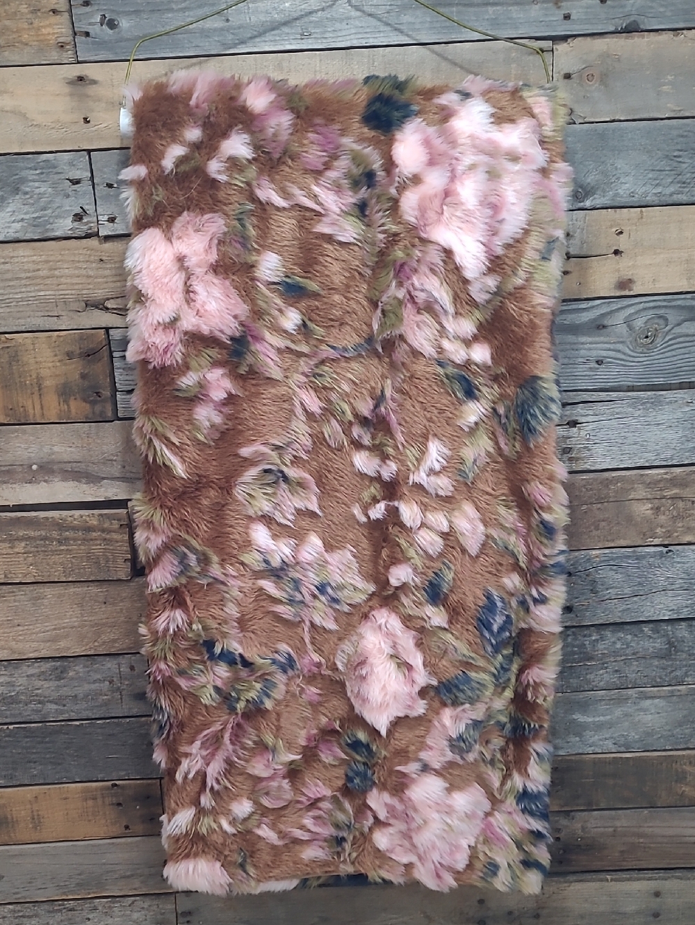 Anthropologie Seren Faux Fur Throw Blanket